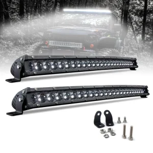 6500K 240W LED Light Bar Offroad SUV ATV Truck Spot Beam Curved with 6063 Aviation Aluminum 9-36V