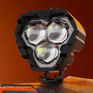 65W Work LED Light IP68 Waterproof 9-16V Spotlight Driving Three Eyes Light 4 Inch Led Work Light 12V for Car