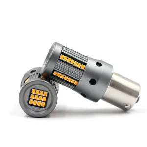 66SMD Canbus T20 7440 1156 BA15S Car LED Reversing Lights Bulbs 1156 3156 7440 Yellow Amber LED DRL Turn Signal Side Lamp