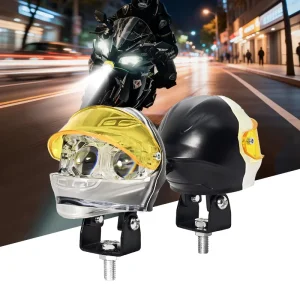 68mm Helmet Shape Mini Dual LED Spot Light 12V IP67 Waterproof 3570 LED Work Light for Motorcycle Offroad