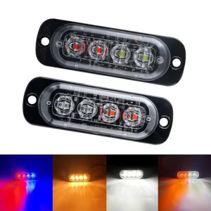 6LED Car Strobe Warning Light Flashing Breakdown Emergency Light Truck Trailer Beacon Lamp LED Side Light for Car 12V