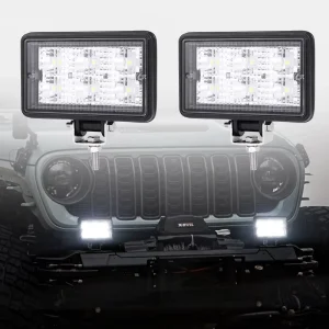 6×4 Rectangular Flood Beam Headlight Agricultural LED Off-Road Tractor Work Light 12V 1 Year Warranty Replacement