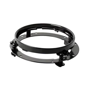 7″ Headlight Bracket Black Headlight Trim Ring Stainless Steel Mounting Bracket