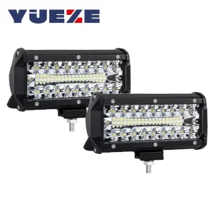 7 Inch 120W LED Light Bar Offroad Fog Lamp Driving Light Spot Flood Combo Beam LED Work Lights for Car Truck Boat ATV UTV Tractor