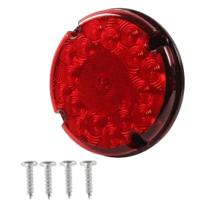 7-Inch 12V 17LED Round Trailer Tail Light for Truck Trailer Bus RV UTE UTV Motorhome Rear Stop Turn Brake Light Running Light