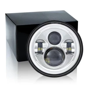 7 Inch 40W High Bright Car Led Headlights Low high Beam Signal Lamp Angle Eye Round Led Headlight for Jeep Accessories
