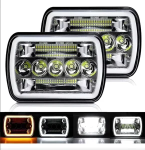 7 Inch 4×4 Auto Headlight 24V Off Road Square Offroad LED Work Light Bar Spot Offroad SUV Driving Pods Fog Lamps for Truck