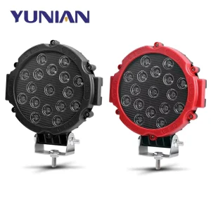 7 Inch 51W LED Work Light Bar Round Spot Beam Driving Lamp Headlight Fog Light for Off Road Truck Car ATV 4×4 Accessories 12V 24V