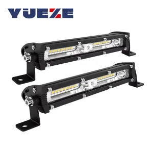 7 Inch 60W Ultra thin Single Row Long Strip LED Light Bar Flood Lamp Car Work Light Fog Lamp for Car Truck Off road Vehicle Jeep