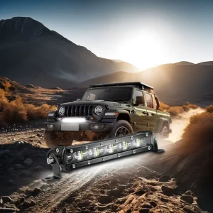 7 Inch 6D 60W LED Light Bar Slim Single Row Beam for Trucks Pickup Car ATV UTV SUV for Off Road Use