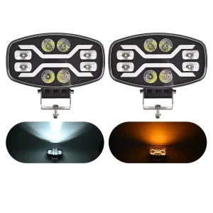 7 Inch 8LED LED Forklift Work Light Heavy Duty Off Road Fog Lamp for Truck SUV Jeep Trailer