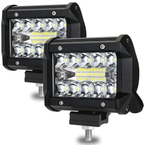 7 Inch LED120W Car LED Headlight Strip Work Light Auxiliary Maintenance Lamp Off road Vehicle Three fog Light