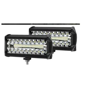 7 Inch Three Row 400W Work Light Spotlight Strip for Off Road Car Roof Front Bumper Cross Border Accessories