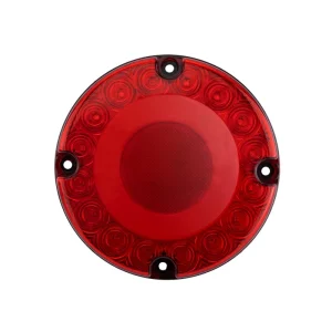 7″ Round LED Tail Light LED Rear Brake Lamp 10-30V Bus Taillight Flash Turn Signal Light for Car Truck Trailer Lorry RV Crane
