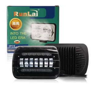 70W Rectangular LED Work Light 6000K 12 36V Diecast Aluminum Housing Car Spot Flood Auto Lamp Exterior Lighting for