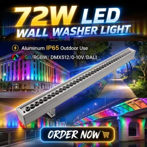 72W 108W Super Brightness Exterior Waterproof Colorful DMX512 Control Led Bar Wall Washer Light