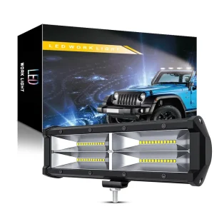 72W 12-24V LED Light Bar 9-Inch Driving Fog Lights Spot/Flood Combo Beam for Retrofit/Upgrade Cars Boats Trucks ATVs