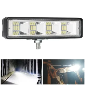 72W 6 Inch Rectangular Car Work Light Mini Driving Lights for Motorcycle off Road Truck Tractor Auto Led Work Light 12v 24v