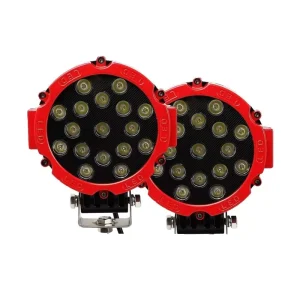 7Inch 51W Led Work Light Spot Beam Offroad Truck Round Fog Driving Lamp Red Luz De Trabajo De 7pulgadas De 51W Led Aluminum