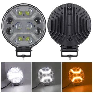 7Inch Round Dual Color DRL Offroad Working Light Off Road European Heavy-duty Truck LED Driving Light CE R65 E9