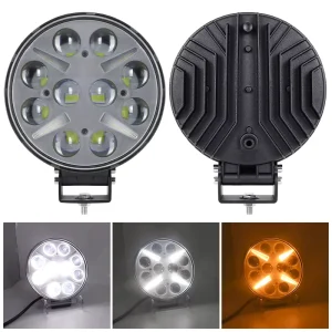 7Inch Round White Mainlight with DRL Work Light for Trucks Large Vehicles and Off-road Vehicles High Brightness Lighting