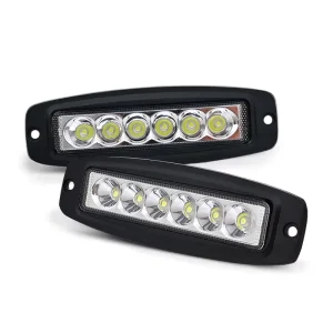 7inch Slim LED Work Light Bar Flush Mount Spot Flood Beam for 4×4 Pick up Trucks Excavator Bus Train Fishing Boat