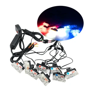 8 LED Ultra-thin Car Side Marker Lights for Trucks Strobe Lamp LED Flasher Construction Warning Lights