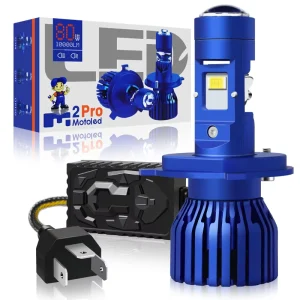 80W 10000LM H4 LED Headlight Projector IP67 Motorcycle Fog Lights Auxiliary Spot Lighting System