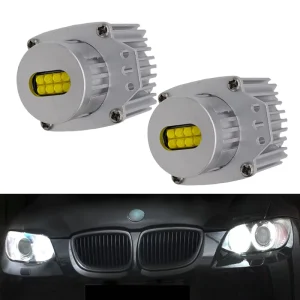 80W 12V LED Headlight Bulb White Daytime Running Light Angel Eyes for E90/E91 Pre-LCI 3 Series 325i