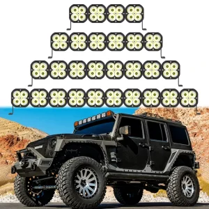 80W Flexible LED Work Light Bar Spot Modular LED Light Bar 4×4 for 4Runner Car Light and Accessories