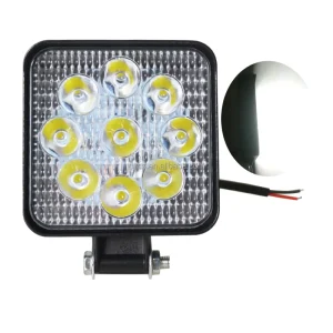 85mm 9-30V Square 9LED 3030 6000K LED High Brightness 27W Waterproof Work Light Off Road Light Can Be Used Car Truck Motorcycle
