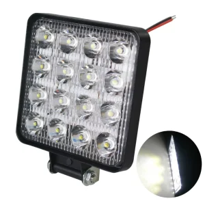 9-30V 16LED 4″ LED Fog Light 6000K 12V 24V 48W Square Driving Car Offroad 4inch 3030 Led Work Light for Boat Tractor Truck