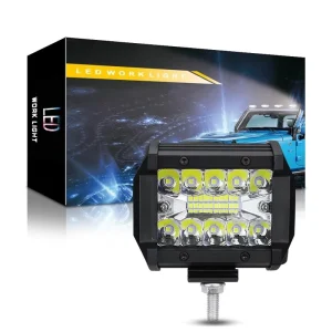 9-30V DC LED Work Light Bar 4 Inch 60W 20LED 6000K for Truck Motorcycle SUV ATV Boat Retrofit/Upgrade