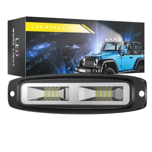 9-80V 16Led Work Light Spotlight Thin Car Light Bar 6500K Off Road AutoTruck Fog Lampheadlight Exterior Auto Lighting