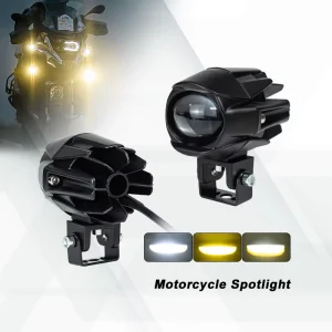 9-80VDC Mini LED Driving Light White and Amber Dual Color Spotlights Auxiliary Light for Utvs Atvs