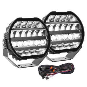 9 Inch 100W LED Off Road Spot Light IP67 Waterproof 12V 24V Universal for Driving Fog Lamps for Jeep Truck ATV UTV SUV