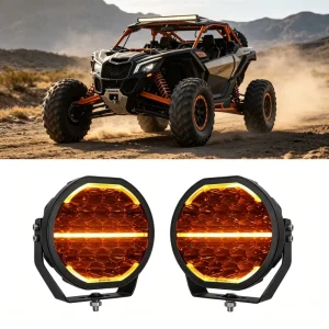 9 Inch 150W Off Road LED Lights Replacement for Jeep Wrangler JL JK Mopar 82215386 82215387 ECE