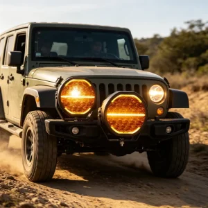 9 Inch Off Road Lights Amber Car Auto Off Road Lights Round Led Driving Light