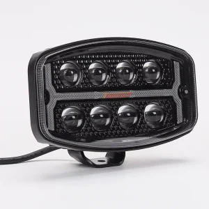 9.6 Inch Yellow DRL High Low Beam LED Work Driving Head Light for Truck Bus Trailer 12-85V DC