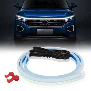 90 120 150 180 CM Ultra Thin Car Soft Tube Exterior LED Strip Daytime Running Light DRL Hood Warning Driving Lamps Headlights