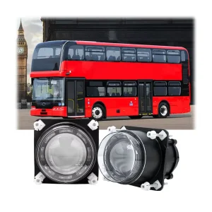 90mm 3.5 Inch LED Bus Headlamp for City Bus Trucks 25W High Beam LED Head Light
