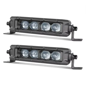 96W White High Beam 7 Inch Super Slim Grill Bumper Bull Bar Mount Offroad LED Driving Lights Truck 12V 24V