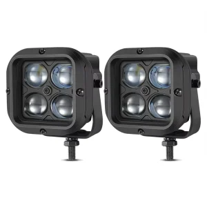 96W White SAE Street Legal Compliant 4WD Car Mini 3 Inch Square 12V LED Driving Lights for Cars