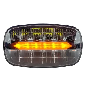 9in Square Led Driving Auxiliary Light with Dynamic Dual Color White&Amber Posiion Light Car Truck Accessories for Scania