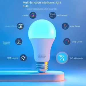 A19 AC LED Smart Light Bulbs E26 Base 800 LM RGBWW WiFi Crystal Dimmable 4 Pack ETL Certified ST64 Alexa Google
