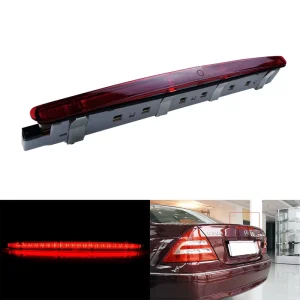 A2038201456 LED Third Tail Brake Light Rear Stop Brake Lamp for Mercedes Benz C-Class W203 Saloon Sedan Taillight Red Black Lens