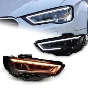 A3 DRL LED Matrix Headlamp High Beam Turn Signal Headlight Head Lamp Modified Upgrade Front Light for Audi
