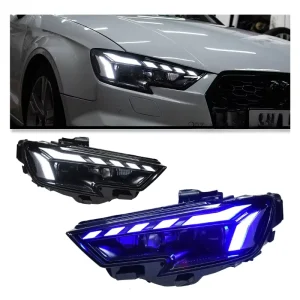 A3 Upgrade Headlights for Audi A3 to RS Style LED Headlamp DRL High Configure Projector Lens Car Front Lights Modified