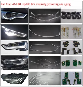 适用于奥迪A6 C7 PA的DRL管 DRL模块 DRL芯片板升级适用于A6 C8 修复调光泛黄老化问题