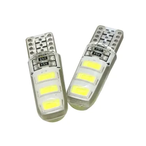A80 12V Flash Strobe T10 Silicone 5730 6SMD 5630 Car Dome Light W5W 194 White Red Blue LED Wedge Lamp Parking Bulb